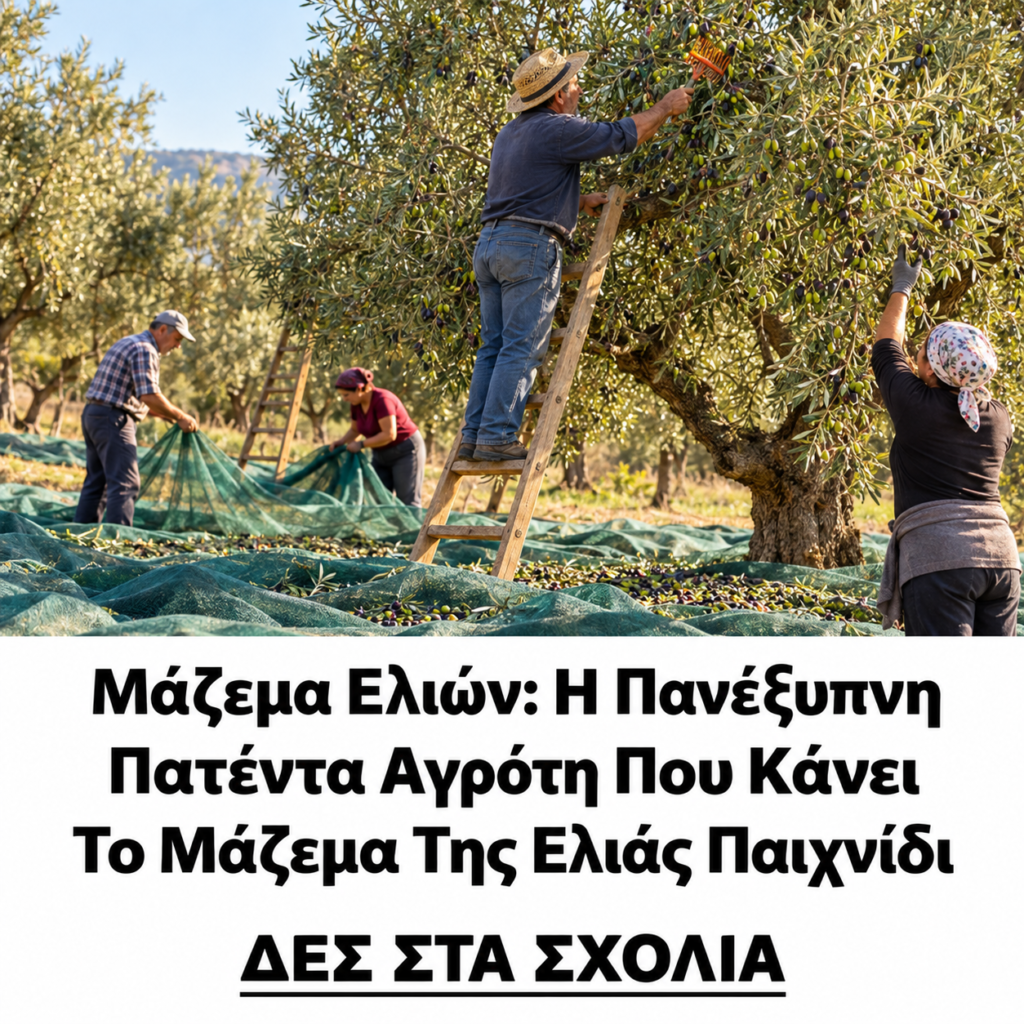 Πατέντα για το μάζεμα της ελιάς